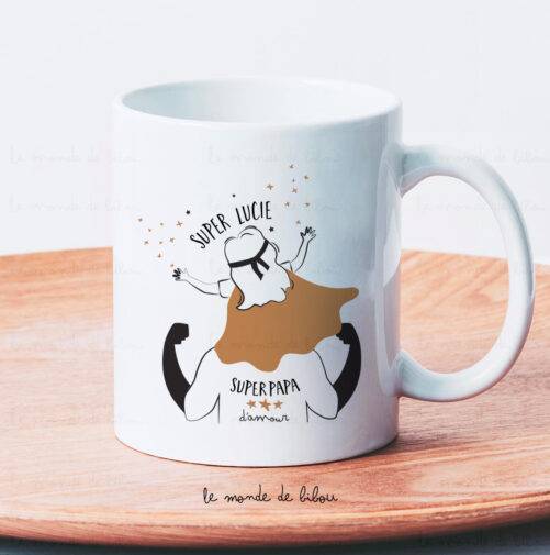 Mug personnalisable thème super papa
