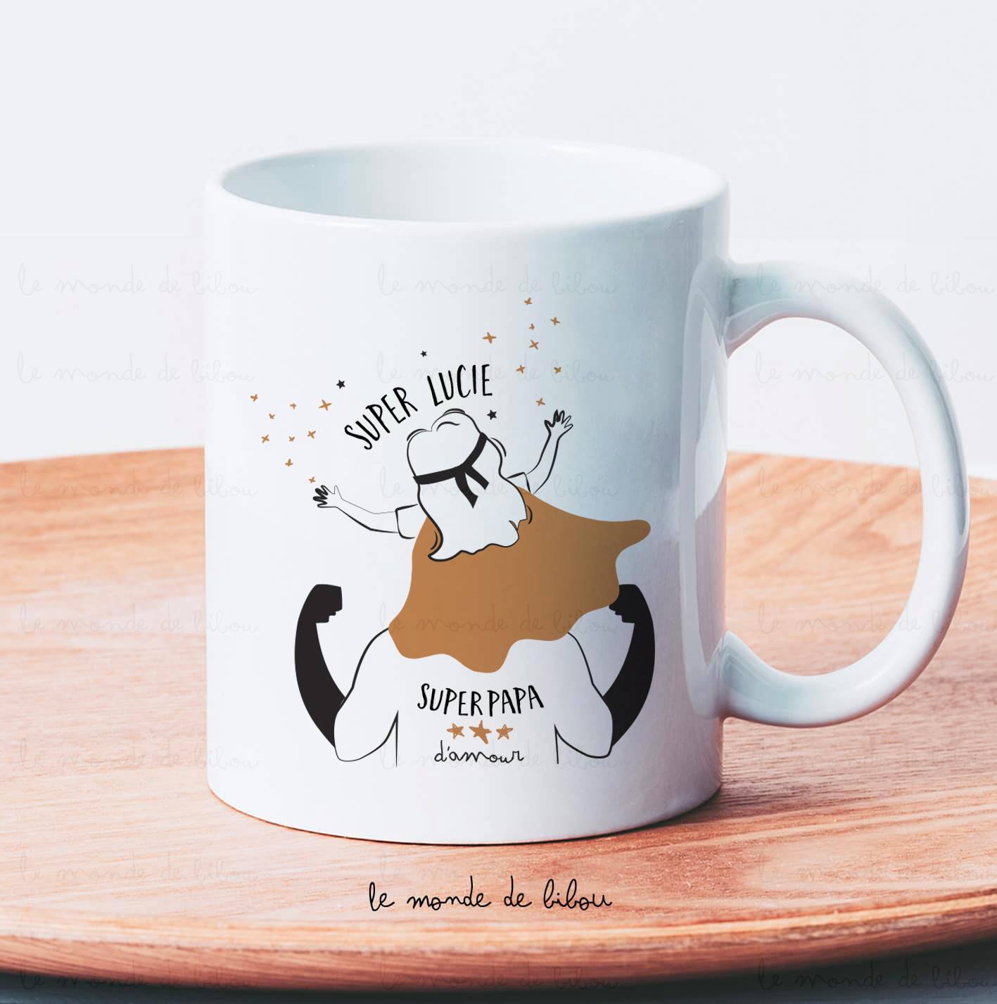 Mug personnalisable thème super papa