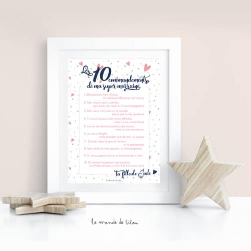 Affiche Les 10 commandements de ma super marraine