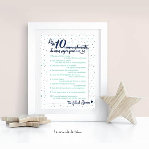 Affiche Les 10 commandements de mon super parrain