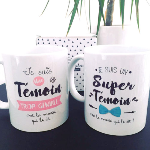 mugs cadeaux pour super témoins