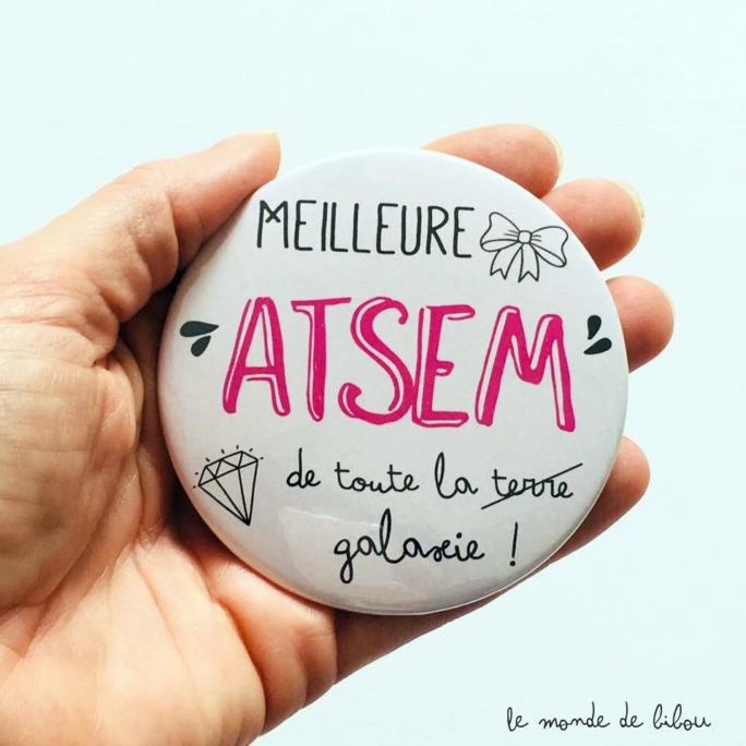 Miroir de poche Meilleure ATSEM
