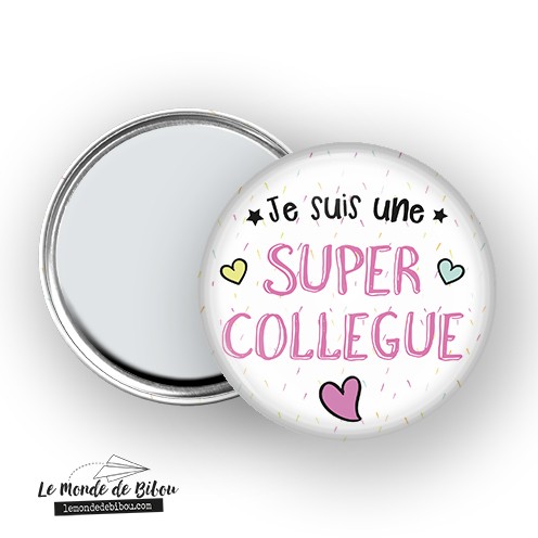 Miroir de poche Super Collègue