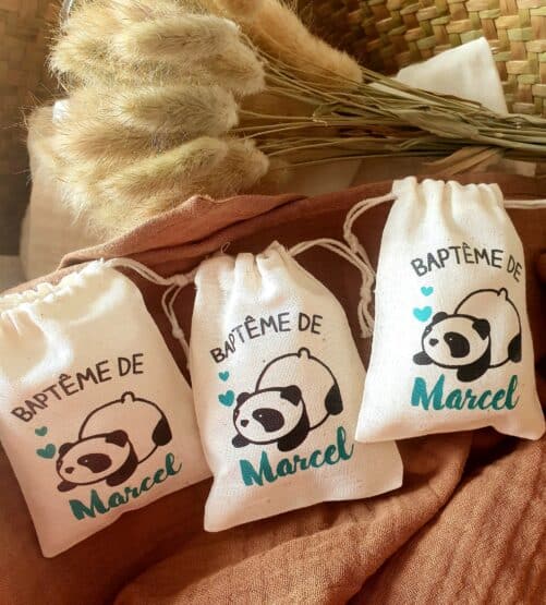 Sac ballotin dragées Panda