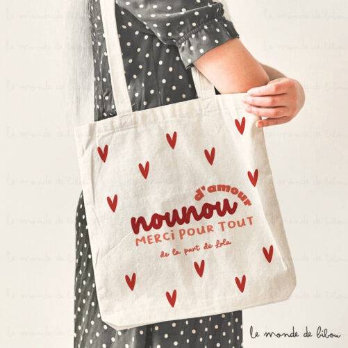 Sac Nounou d'amour personnalisé