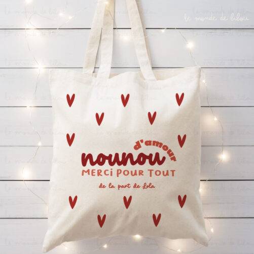 Sac Nounou d'amour personnalisé
