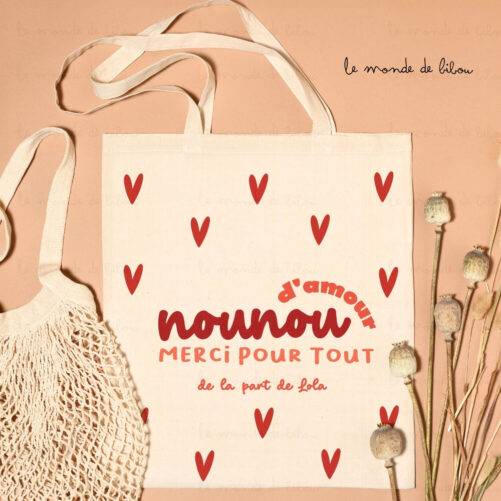 Sac Nounou d'amour personnalisé