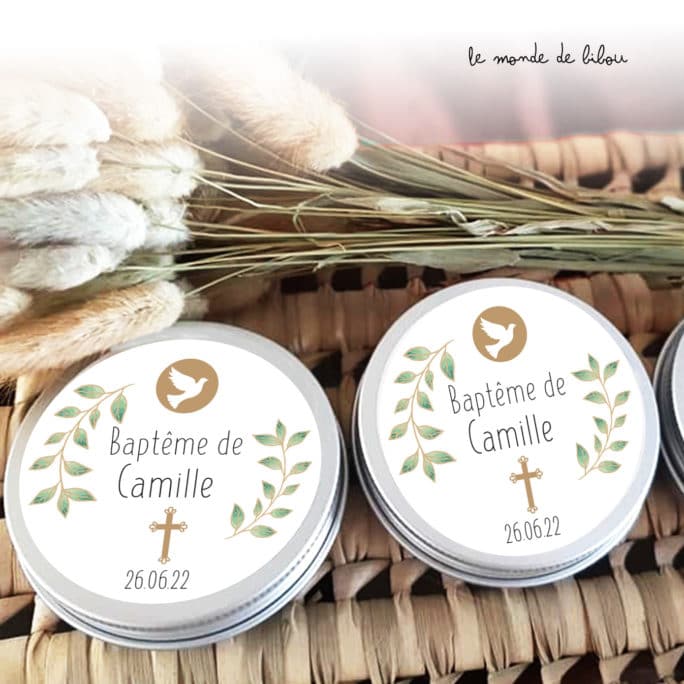 Boîte à dragées personnalisée thème croix