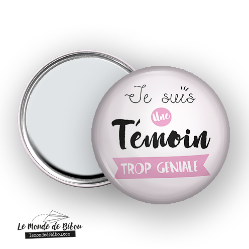 Miroir de poche témoin trop géniale