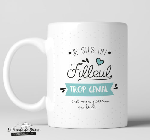 Mug personnalisé génial filleul