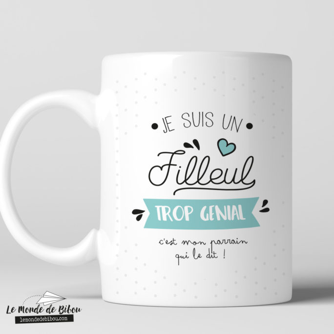 Mug personnalisé génial filleul