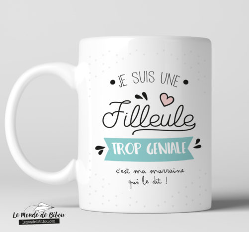 Mug personnalisé géniale filleule
