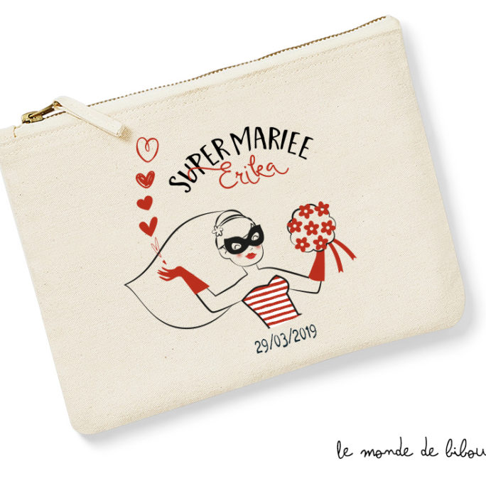 Pochette Super Mariée – thème Super Héros