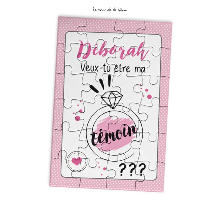 Puzzle demande Témoin diamant