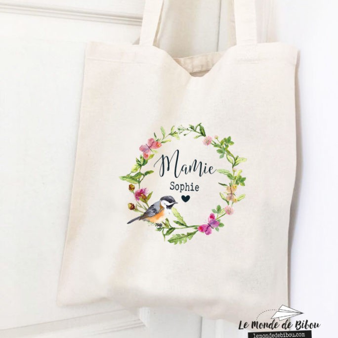 Sac Mamie Couronne de fleurs