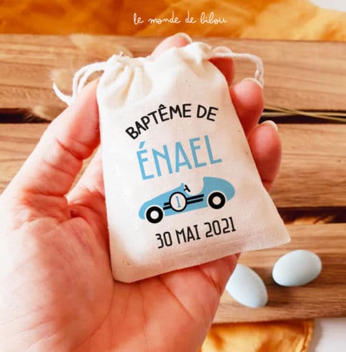 Sac ballotin Voiture Bleue