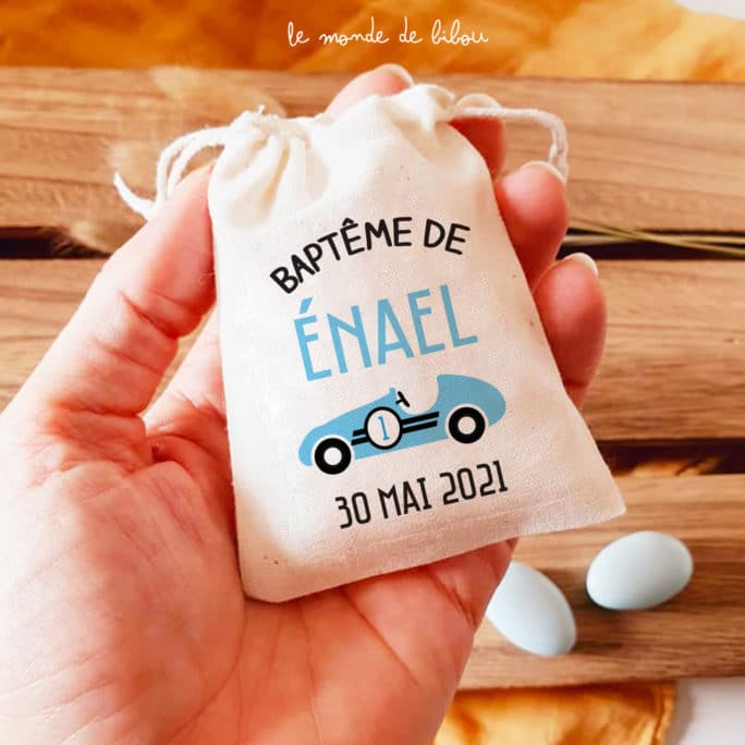 Sac ballotin Voiture Bleue