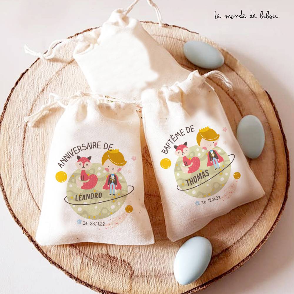 Sac ballotin dragées Petit Prince