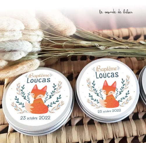 Boîte dragées Renard