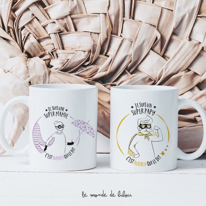 Mugs Papy Mamie Super héros