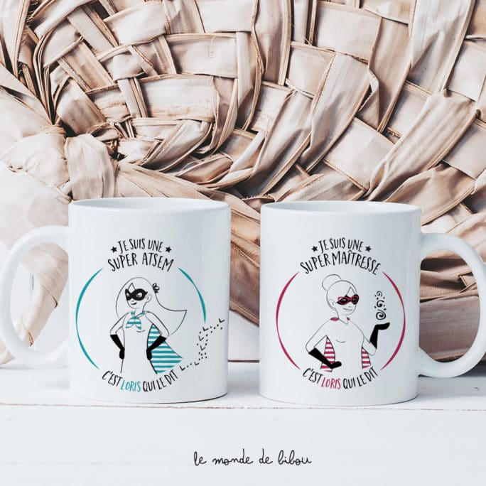 Mugs Maîtresse/Atsem Super héros