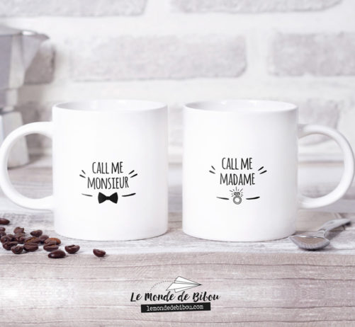 Duo de Mugs Call me Madame Monsieur