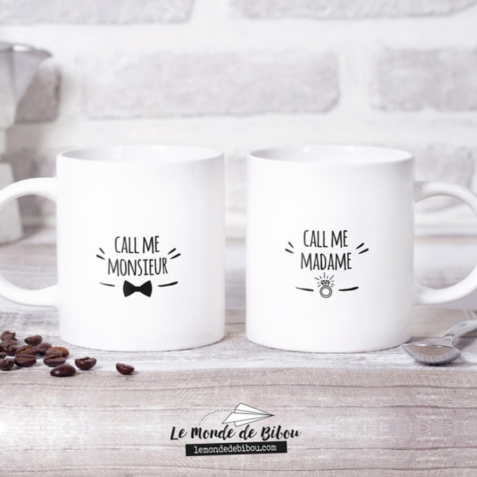 Duo de Mugs Call me Madame Monsieur