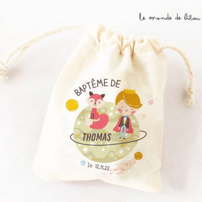 Sac ballotin dragées Petit Prince