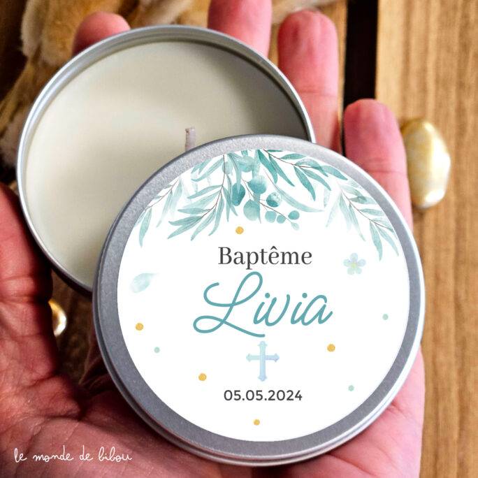 Lot de 10 bougies Baptême ou Communion