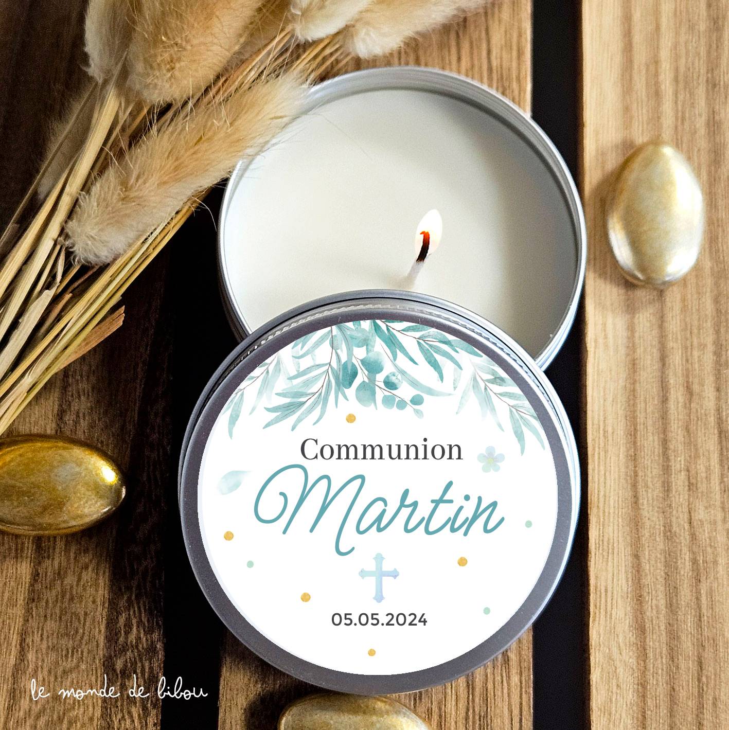 Lot de 10 bougies Baptême ou Communion
