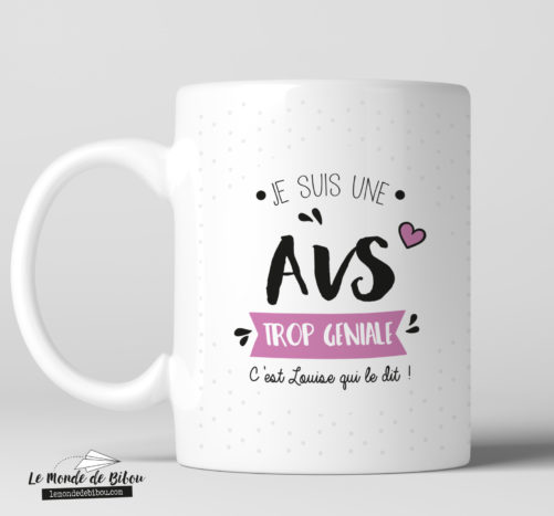 Mug personnalisé cadeau AVS