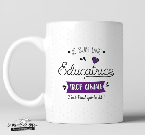 Mug personnalisé cadeau éducatrice