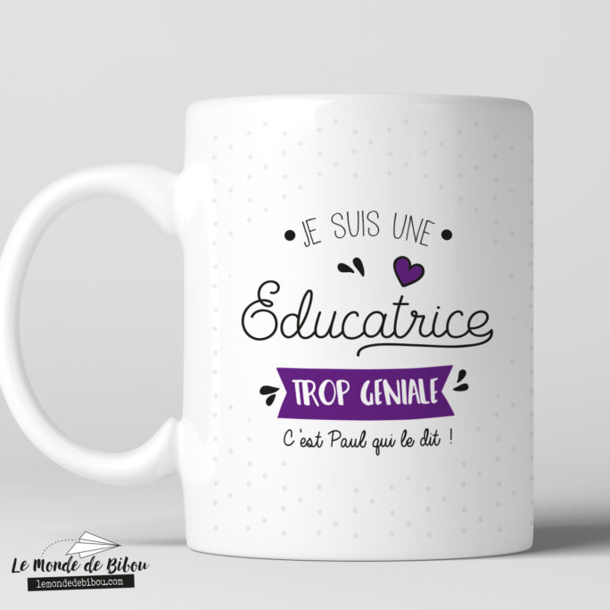 Mug personnalisé cadeau éducatrice