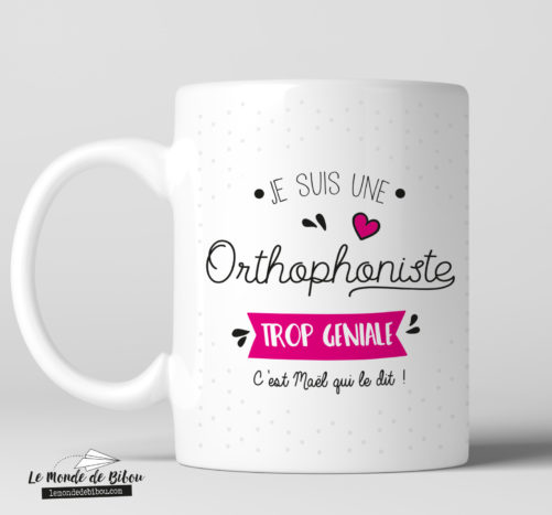 Mug personnalisé cadeau orthophoniste