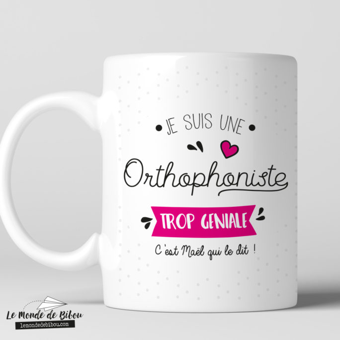 Mug personnalisé cadeau orthophoniste