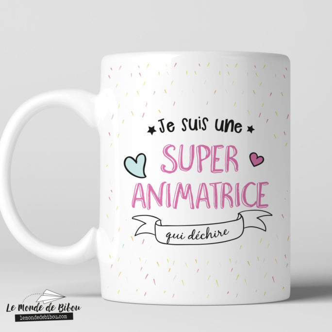 Mug personnalisé cadeau animatrice