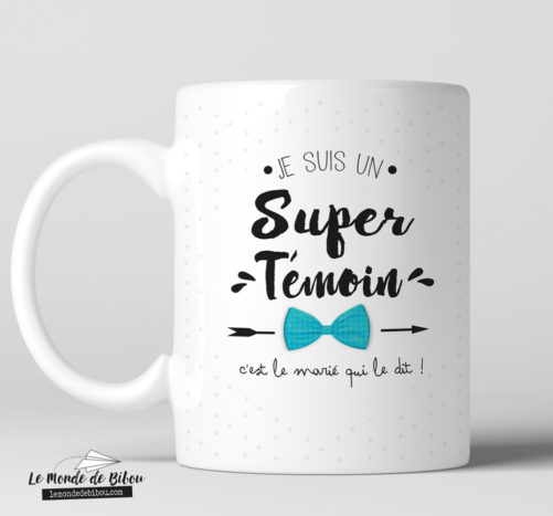 Mug personnalisable Je suis un super témoin