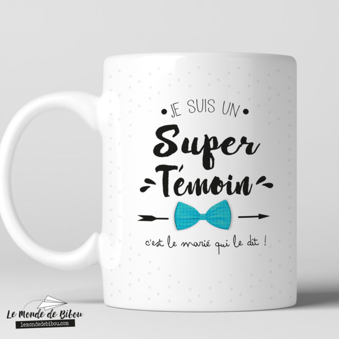 Mug personnalisable Je suis un super témoin