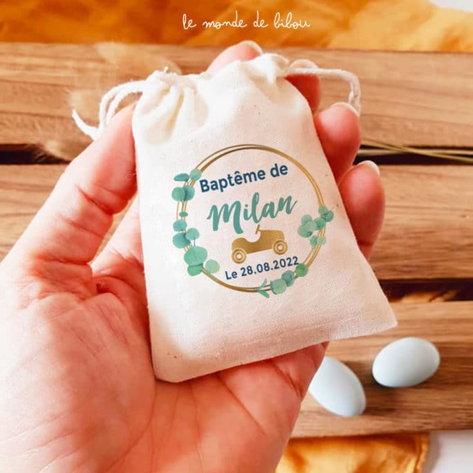 Sac ballotin Couronne et petite voiture