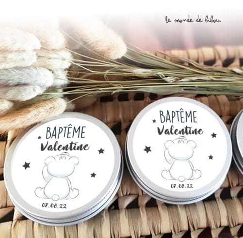 Boîte dragées petit ourson