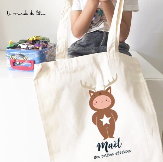Tote bag enfant Mon petit cerf