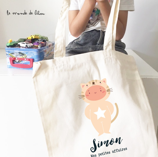 Tote bag enfant Mon petit chat