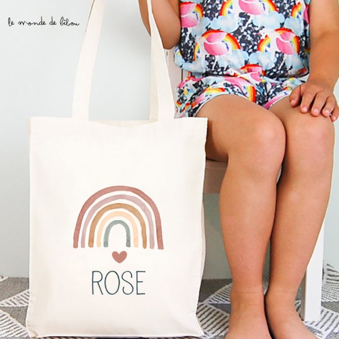 Tote bag Rainbow fille