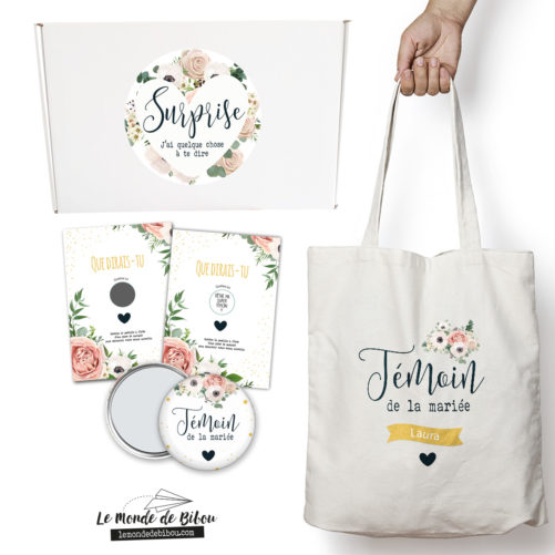 Coffret box personnalisée demande témoin