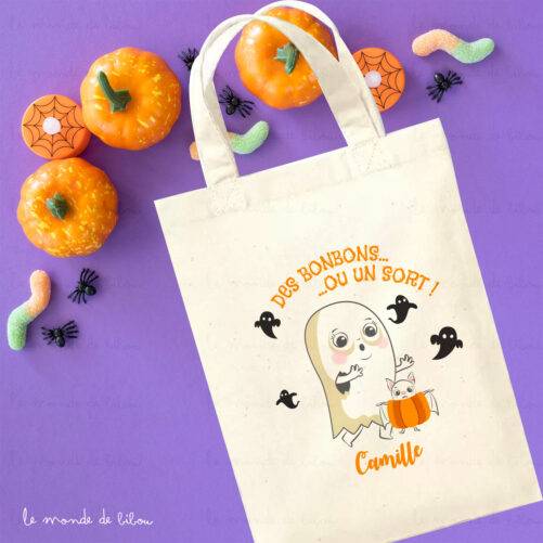 Petit Tote bag d'Halloween Fantôme