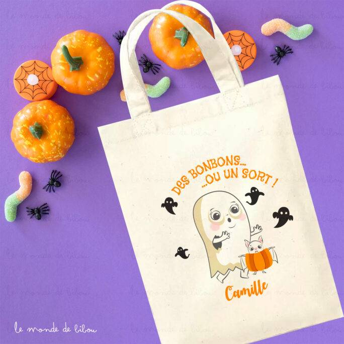Petit Tote bag d'Halloween Fantôme