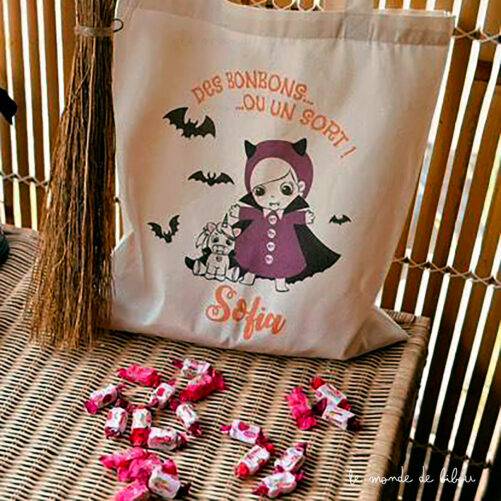 Sac à bonbons d’Halloween personnalisé Vampire