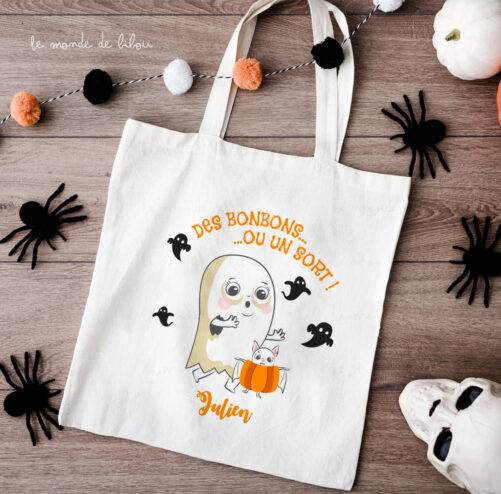 Sac à bonbons d'Halloween personnalisé Fantôme
