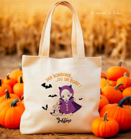 Sac à bonbons d'Halloween personnalisé Vampire