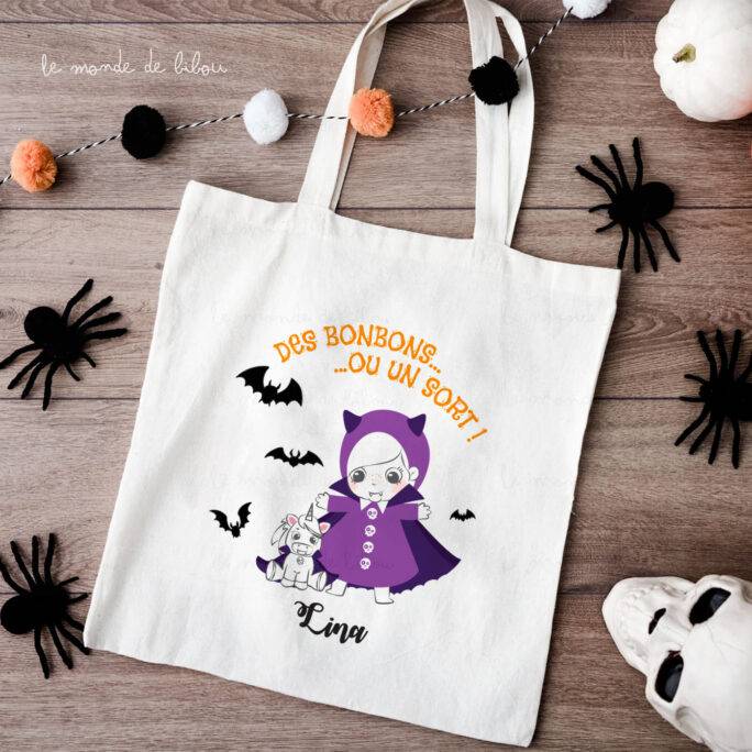 Sac à bonbons d'Halloween personnalisé Vampire